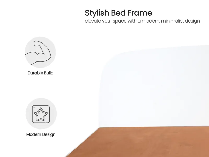 Opal Queen bed with 4 inches mattress